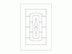 Laser Cut Door Pattern Elegant Design Free DXF File