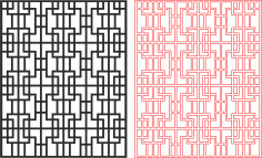 Laser Cut Geometric Wireframe Art Pattern Free DXF File