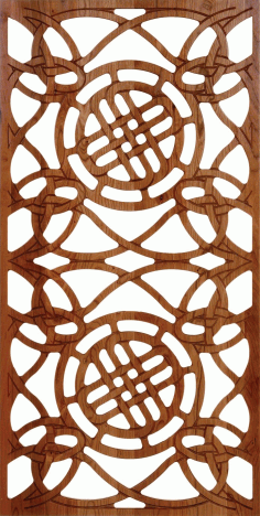 Laser Cut Wood Partition Wall Pattern Free DXF File