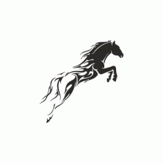 Tribal Horse Unique Tattoo For Men Free DXF File