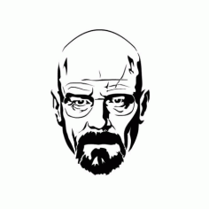 Walter White Heisenberg From Breaking Bad Stencil Free DXF File