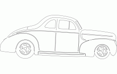 40 Ford Coupe Car Free DXF File