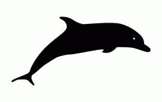 Dolphin Silhouette jumping Free DXF File
