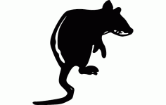Rat Silhouette Black 445 Free DXF File