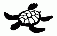 Turtle Silhouette Animal Free DXF File