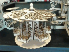 Rotating Display Shelves For Laser Cut Cnc Free CDR Vectors Art