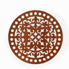 Round Tray Pattern For Laser Cut Cnc Free CDR Vectors Art