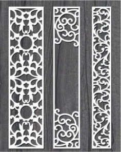 Screen Style Vertical Column For Laser Cut Cnc Free CDR Vectors Art