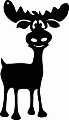 Lovely Reindeer For Laser Cut Plasma Decal Free DXF File