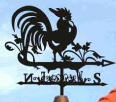 Rooster Weather Vane For Laser Cut Plasma Free DXF File