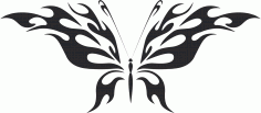 Tattoo Tribal Butterfly  Free DXF File