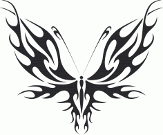 Tattoo Tribal Butterfly 555 Free DXF File