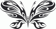 Tattoo Tribal Butterfly Metal Art 111 Free DXF File