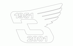 Earnhardt With Wing Logo Free DXF File