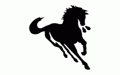 Horse Running Fast Free DXF File