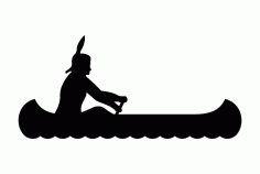 Indian Canoe Boat Free DXF File