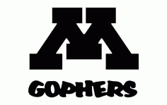 Minnesota Gopher Logo Free DXF File