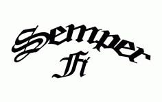 Semper Fi Font Free DXF File