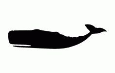 Sperm Whale Silhouette Free DXF File