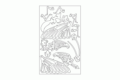 Butterfly Puzzle Free DXF File