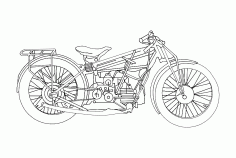 Motorcycle Old Free DXF File