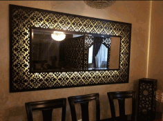 Decorative Framed Mirror For Cnc Router Free CDR Vectors Art