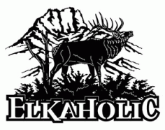 Elkaholic Moose Silhouette Free DXF File