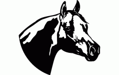 Horse Head Silhouette Art Free DXF File