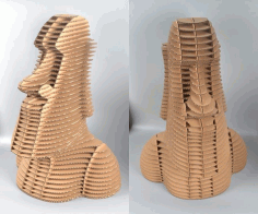 Laser Cut 3d Puzzle Moai Statue Free DXF File
