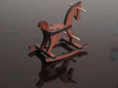 Laser Cut Rocking Horse Wooden Free DXF File