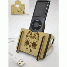Laser Cut Wood Dock For Ipod Free DXF File
