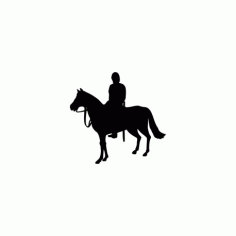 Horse Rider Silhouette Free DXF File