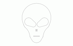 Alien Head 2 Free DXF File