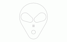 Alien Head Free DXF File
