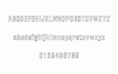 Army Stencil Font A to Z Free DXF File