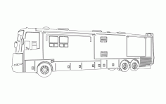 Bus Vehicle Sketch Free DXF File