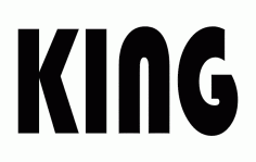 King Letter Free DXF File