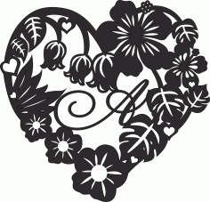 Valentine Rose Flower Heart Design Free CDR Vectors Art