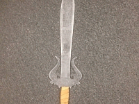 Acrylic Ice Sword Made At Hexlab Makerspace Laser Cut Design Template Free CDR Vectors Art