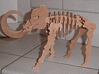 Laser Cut 3d Puzzle Mammoth Template Free DXF File