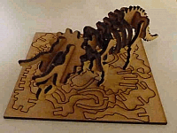 Laser Cut 3d Puzzle Triceratops Skeleton Template Free DXF File