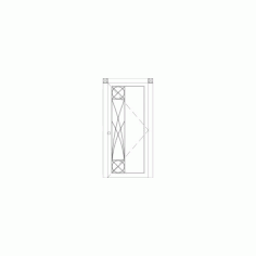 Gorgeous Modern Single Front Door Free DXF File
