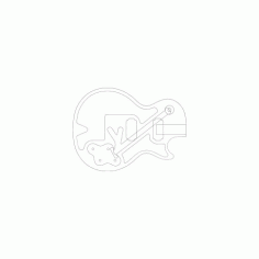 Guitar Vector Art Free DXF File