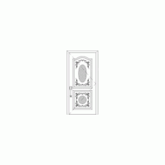Modern Single Door Design Free DXF File