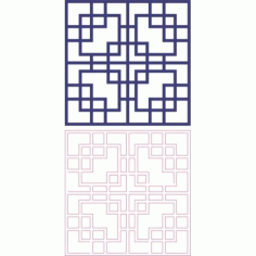 Square Pattern Vector Art Free DXF File