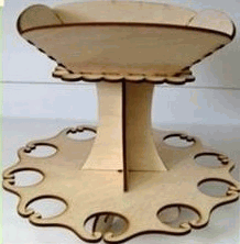 Mdf Laser Cnc Cutting Vase With Bowl And Socket Free DXF File