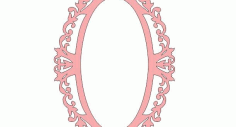 Monogram Frame Mirror 2 Free DXF File