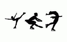 Figure Skaters Free DXF File