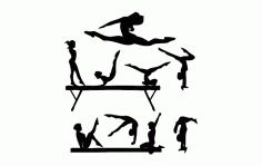 Gym Silhouette Free DXF File