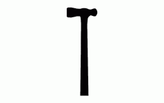Hammer Silhouette Long Free DXF File